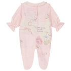 Baby Girls Pink Ruffled Babygrow, 1, hi-res